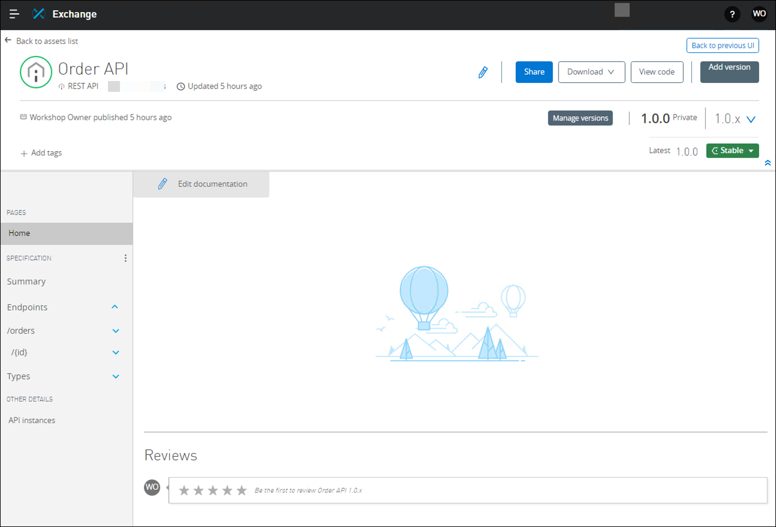 module2 lab4 step3 15 order api portal