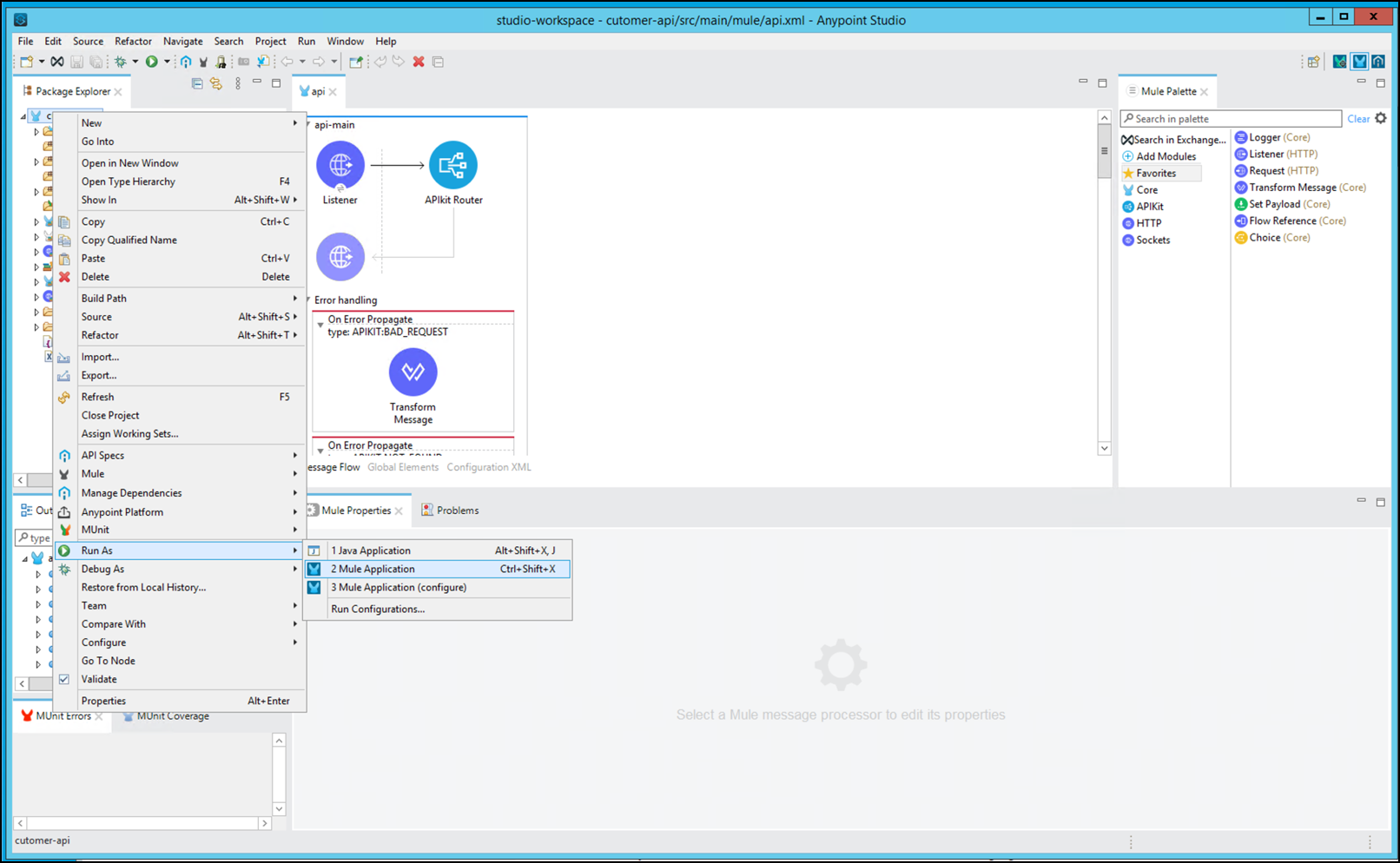 module3 lab1 run mule app