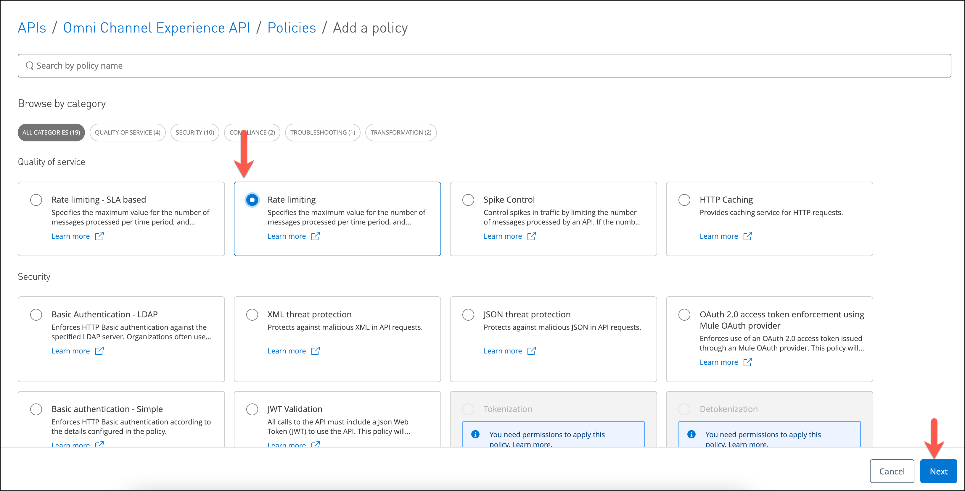 module5 lab2 ap apimanager policies applyRateLimiting2