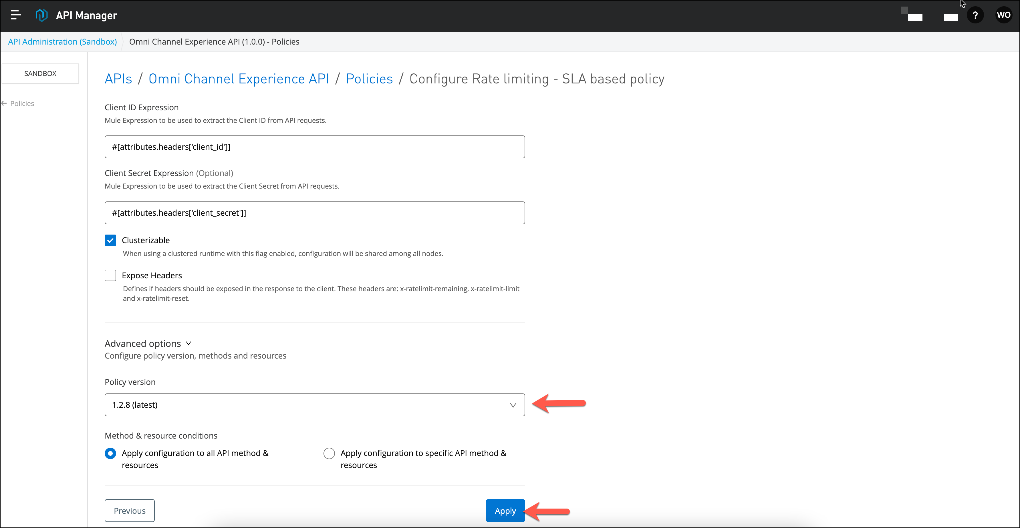 module5 lab2 ap apimanager slatier ratelimiting slabased