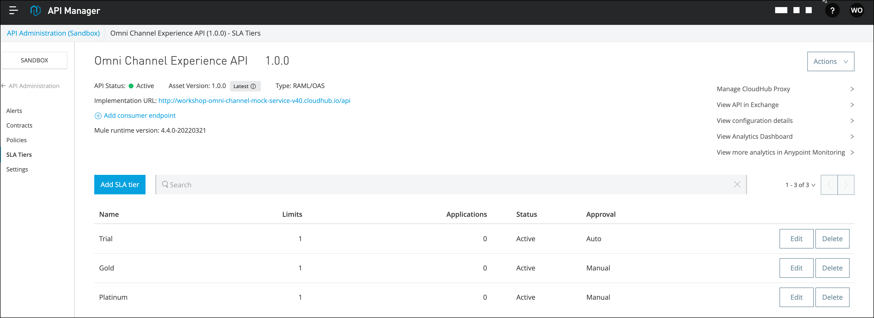 module5 lab2 ap apimanager slatiers created