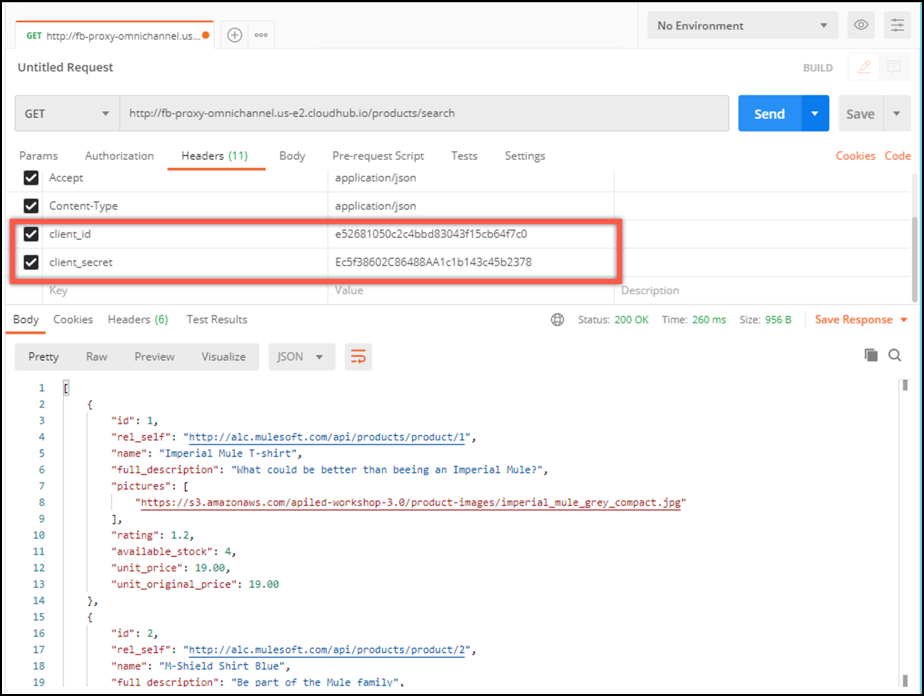 module 5 lab2 browser response json clientIdEnforcement