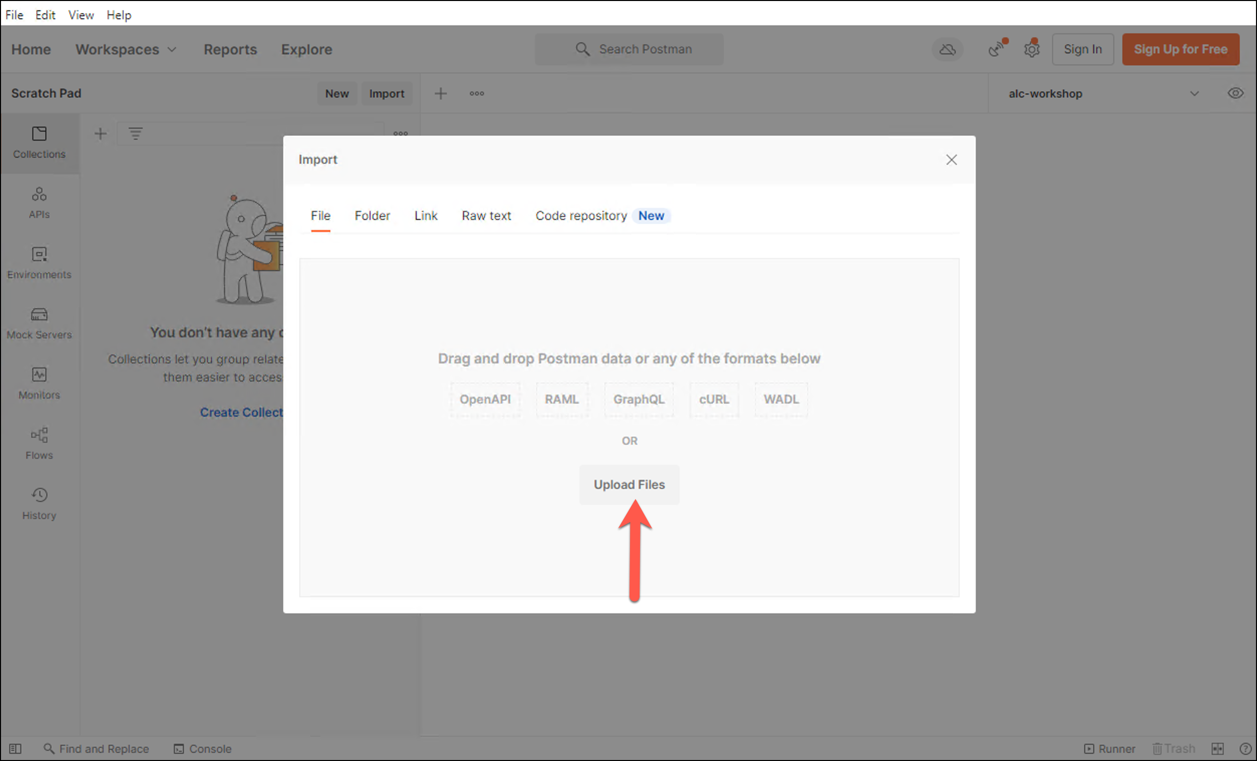 module6 lab1 postman upload file