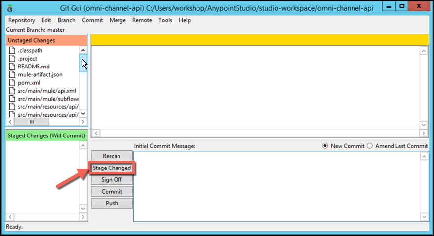 module7 lab4 gitgui stagechanged