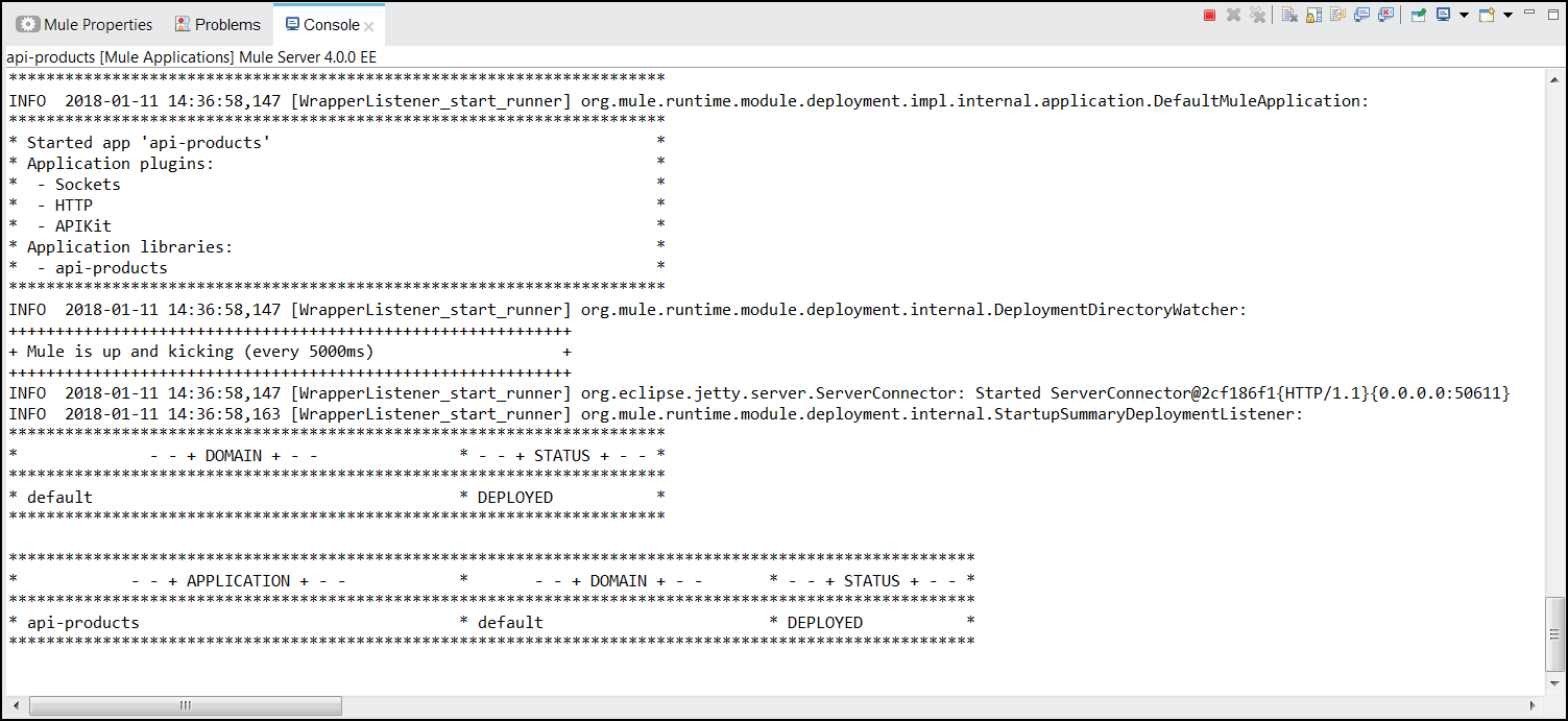 module8 lab1 console started