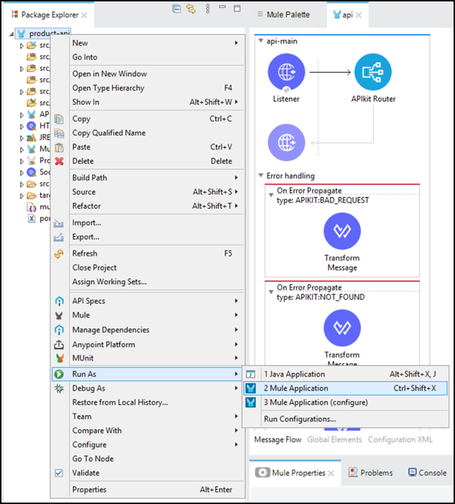 module8 lab1 run mule app